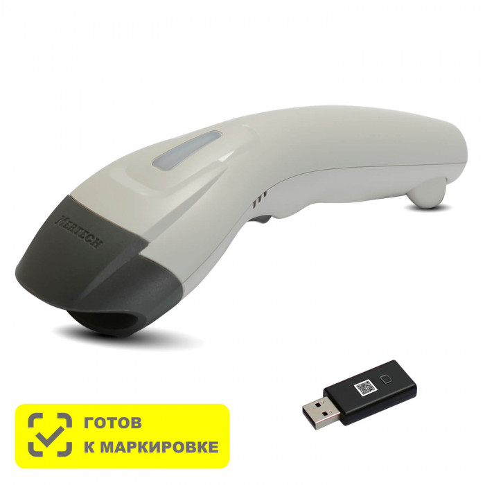 Беспроводной сканер штрих-кода MERTECH CL-610 BLE Dongle P2D USB White в Казани
